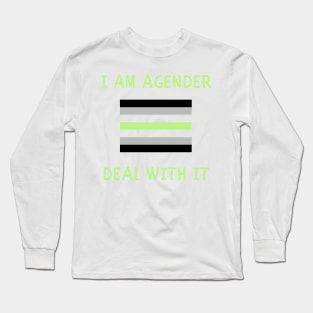 I am agender deal with it Long Sleeve T-Shirt